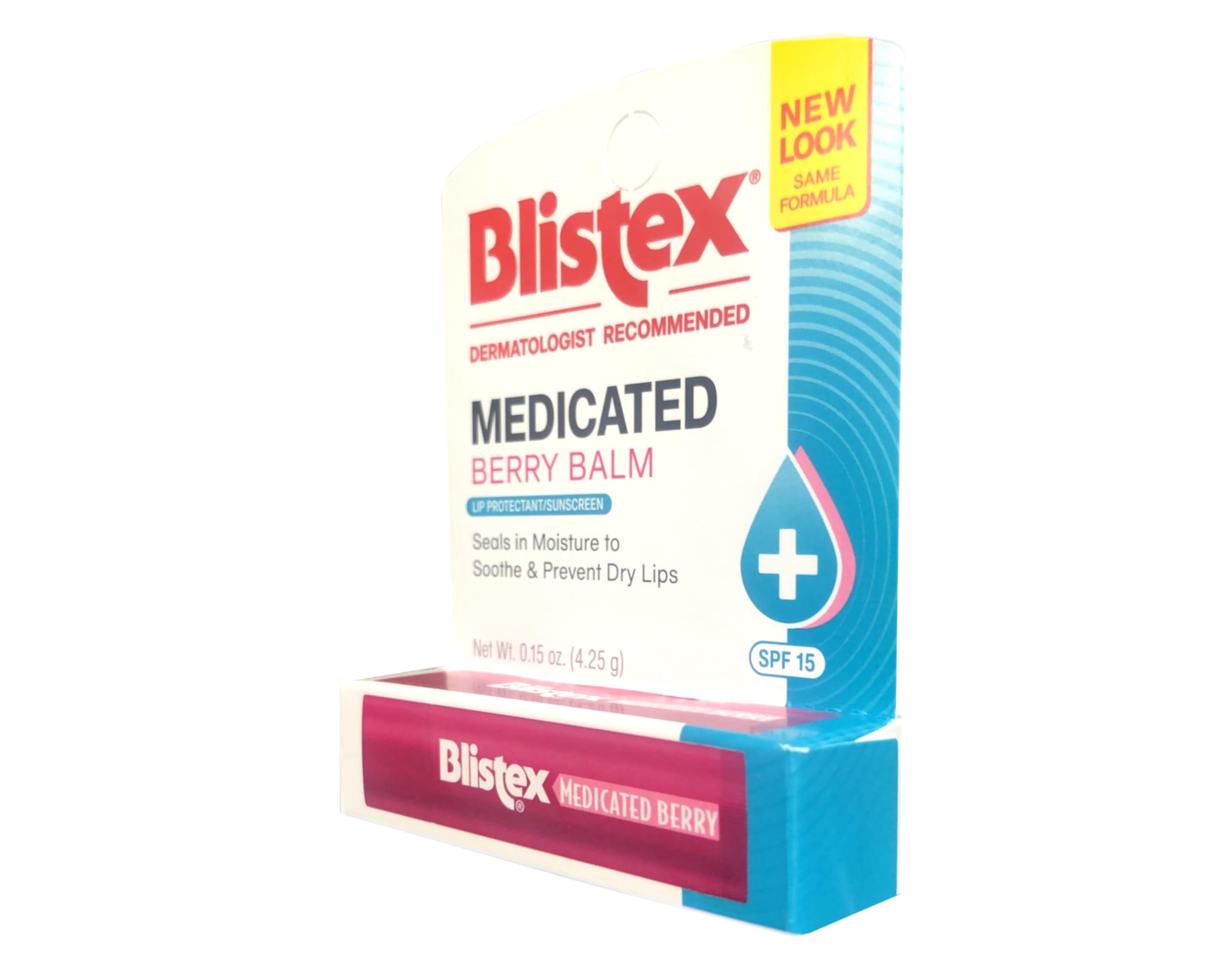 Blistex Medicated Lip Balm Berry flavor application twist mechanism view