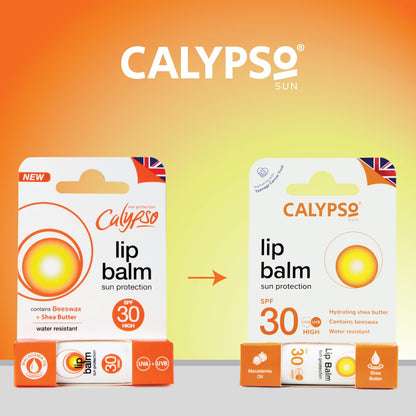 Lifestyle shot of Calypso sun care lip balm