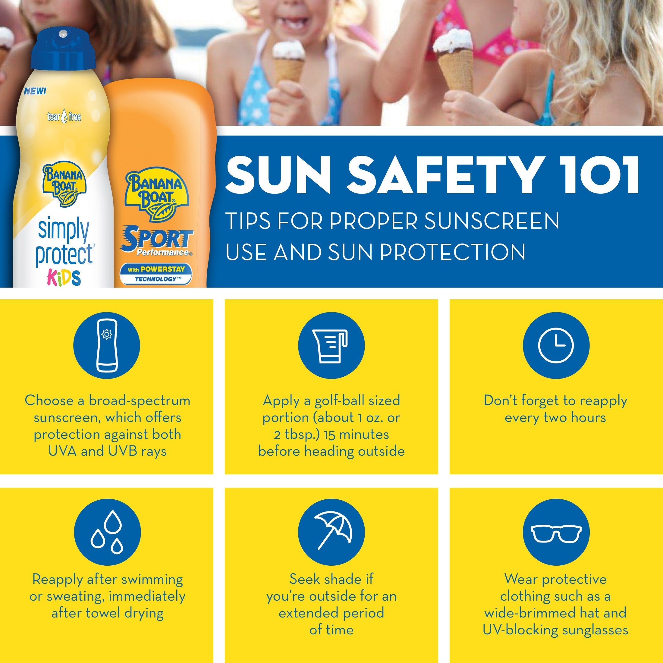 Banana Boat SPF 45 lip balm tube packaging for sun protection