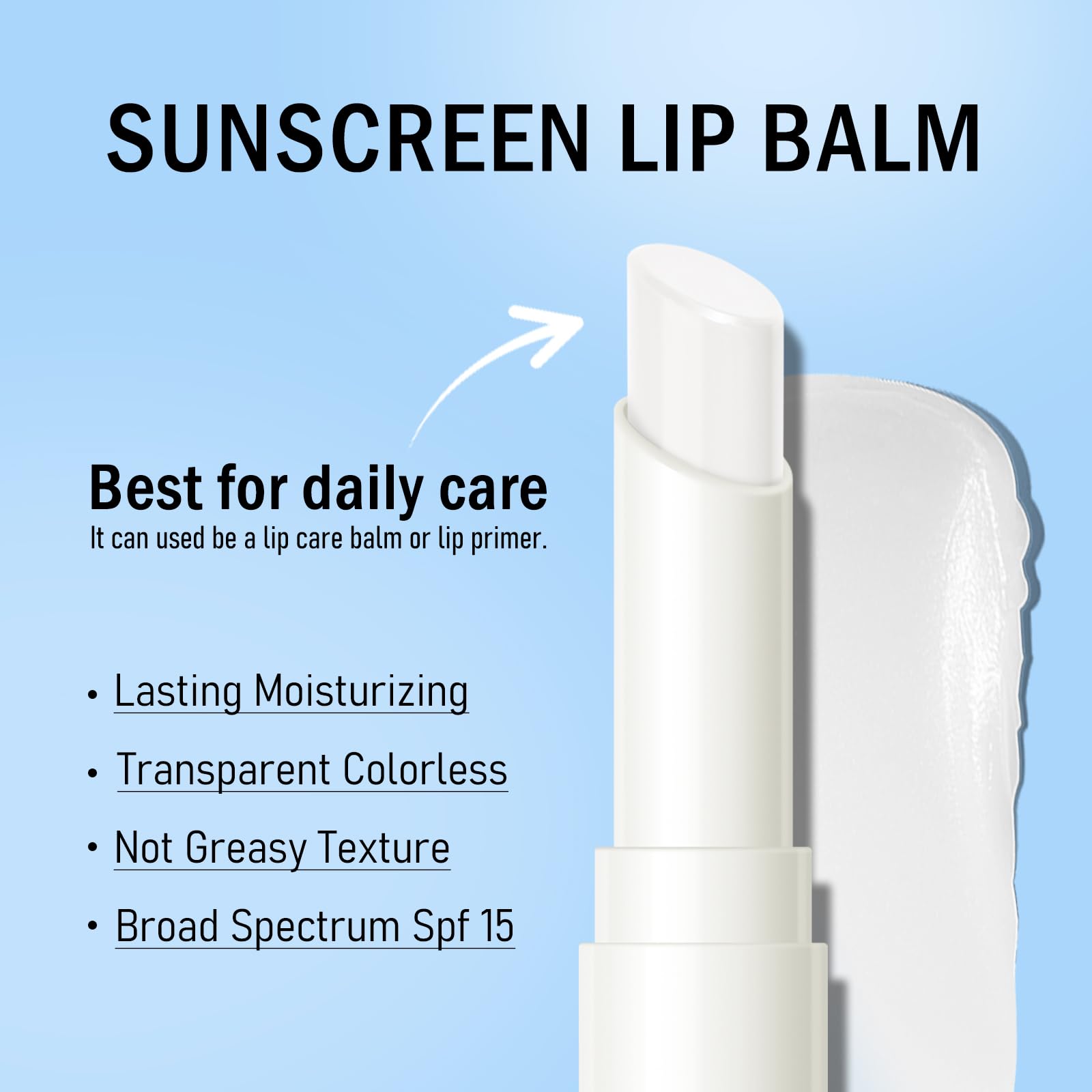 Kyda moisturizing sunscreen lip balm application