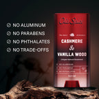 Old Spice aluminum free men deodorant back label details