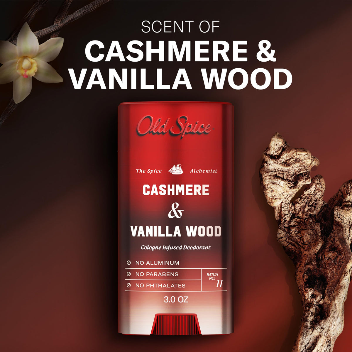 Old Spice Cashmere And Vanilla Wood 3.0 Ounce package