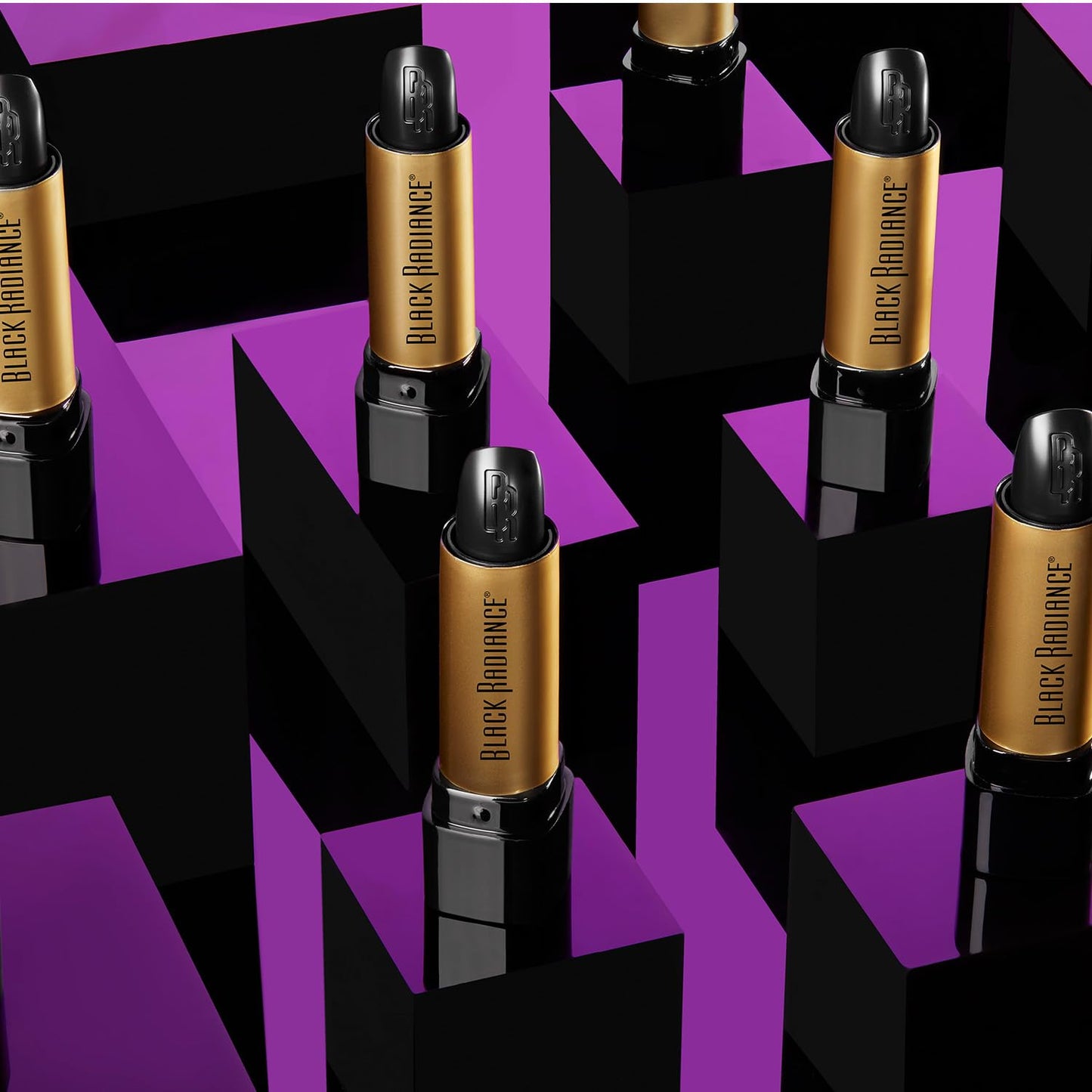 Full coverage Black Out shade cream lipstick by Black Radiance