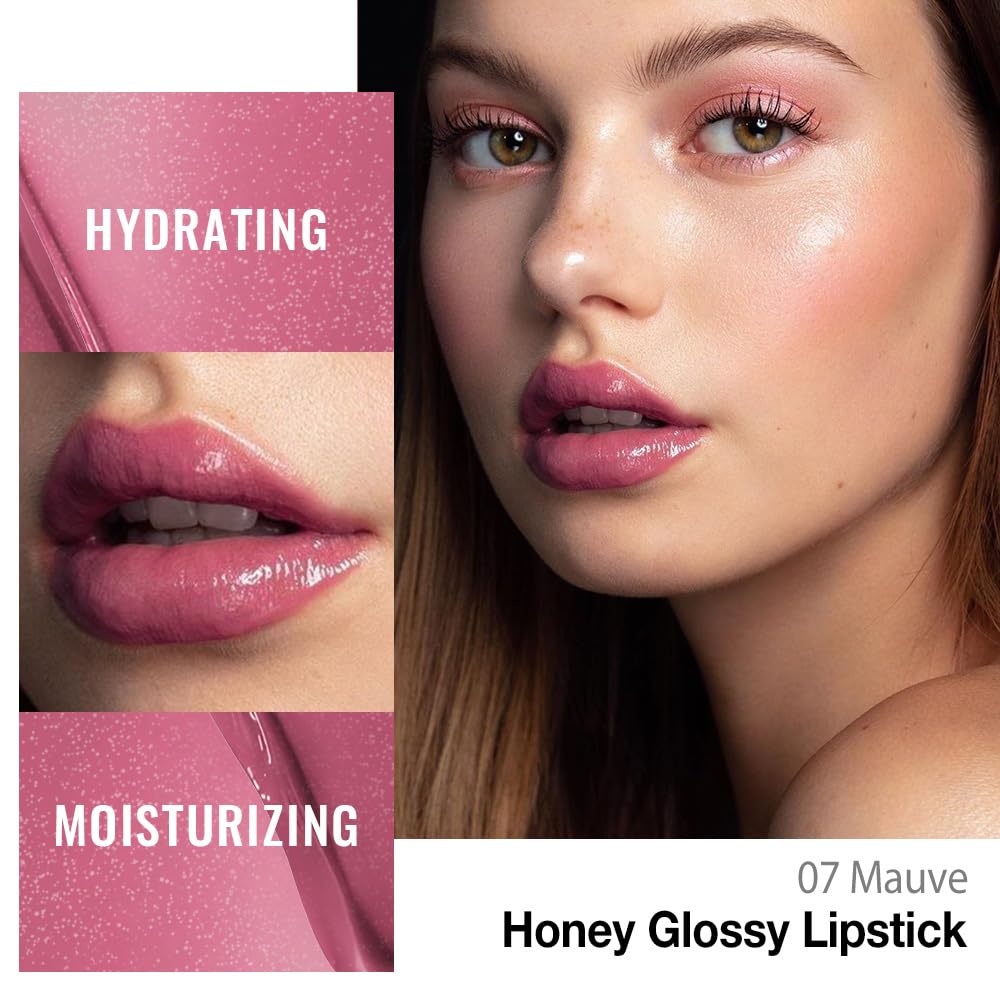 Kaely moisturizing glossy lipstick in shade 07 Mauve Honey for dry lips