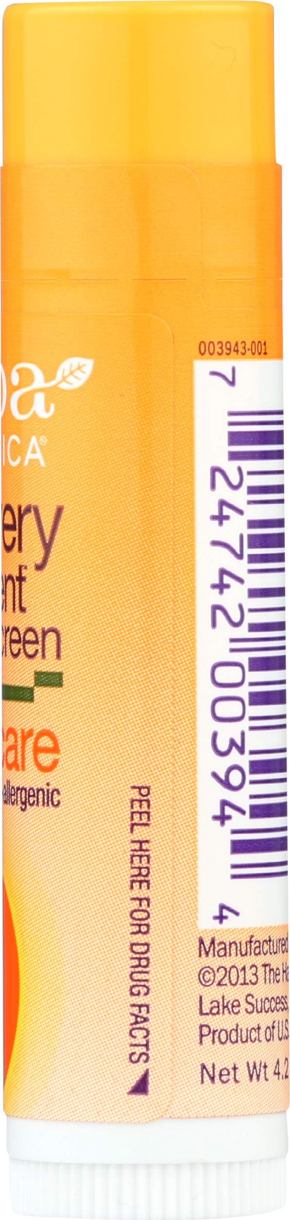 Top down view of Alba Botanica sunscreen lip balm