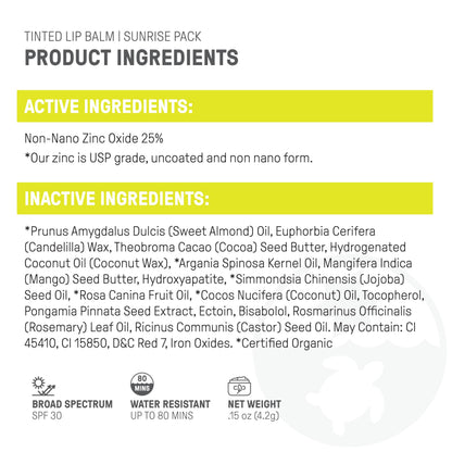 Raw Elements Magma Red mineral sunscreen lip balm