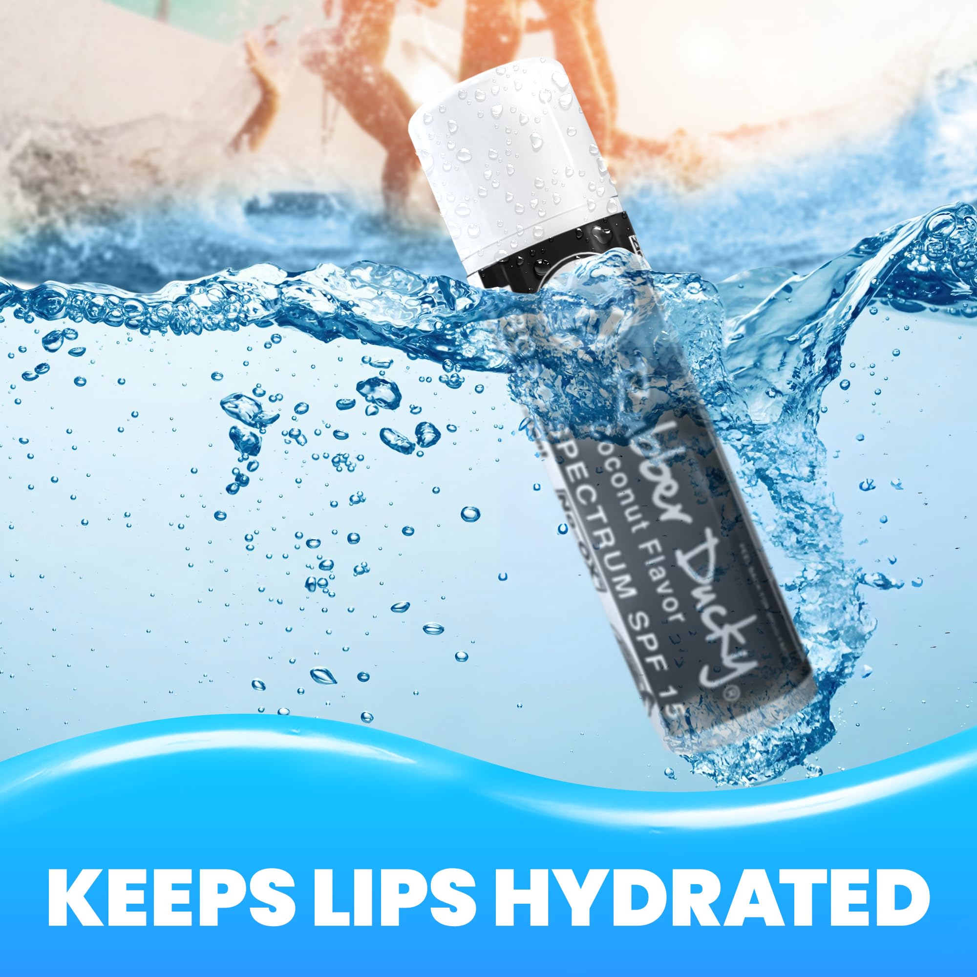 Detailed view of Rubber Ducky lip sunscreen texture