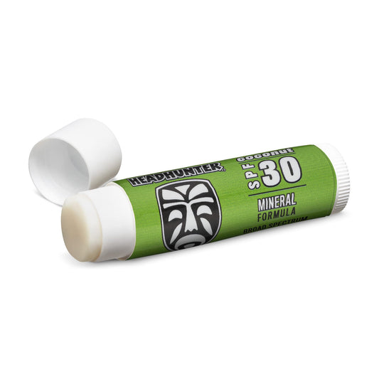 Three pack Headhunter mineral lip balm for sun protection