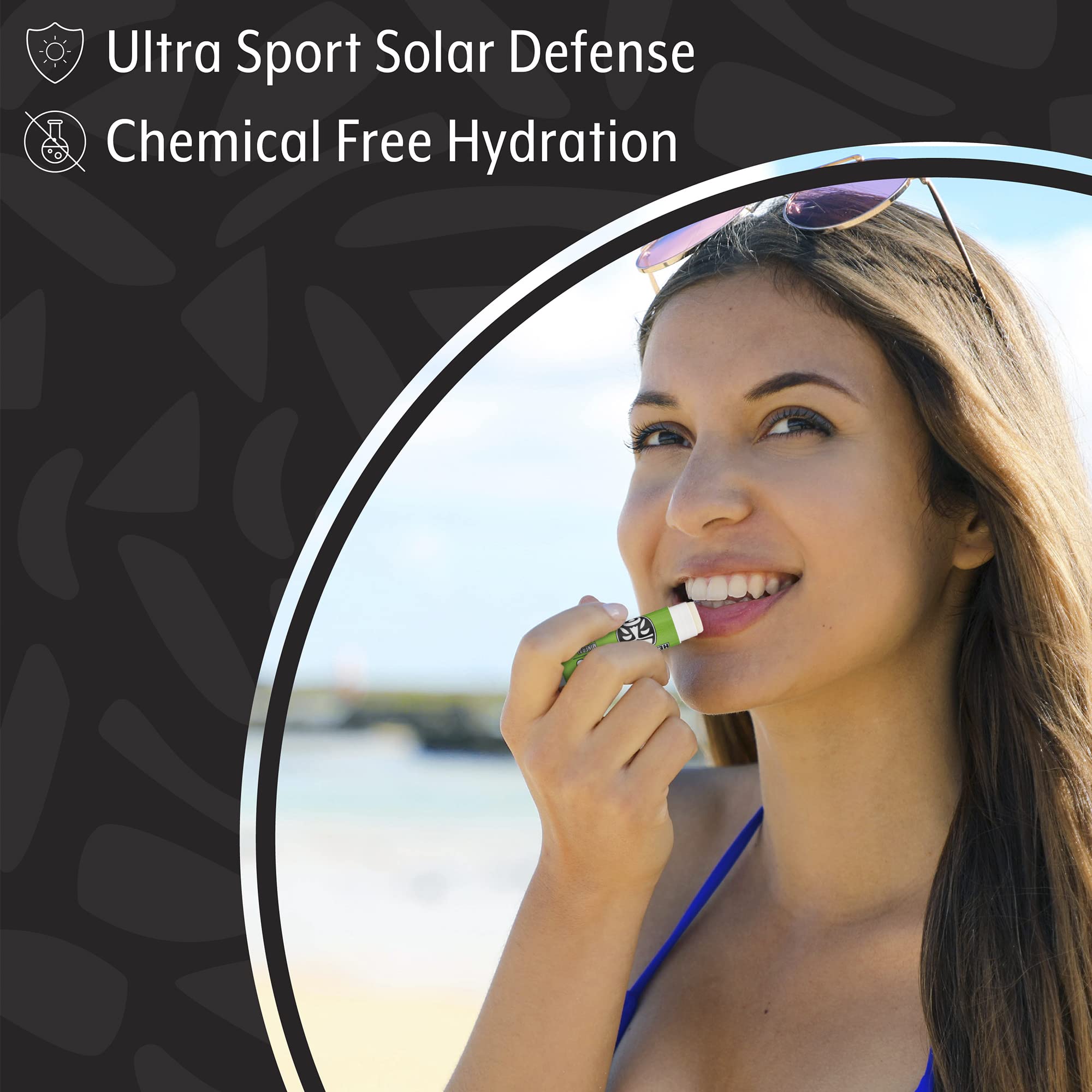 Natural mineral sunscreen lip balm in open packaging