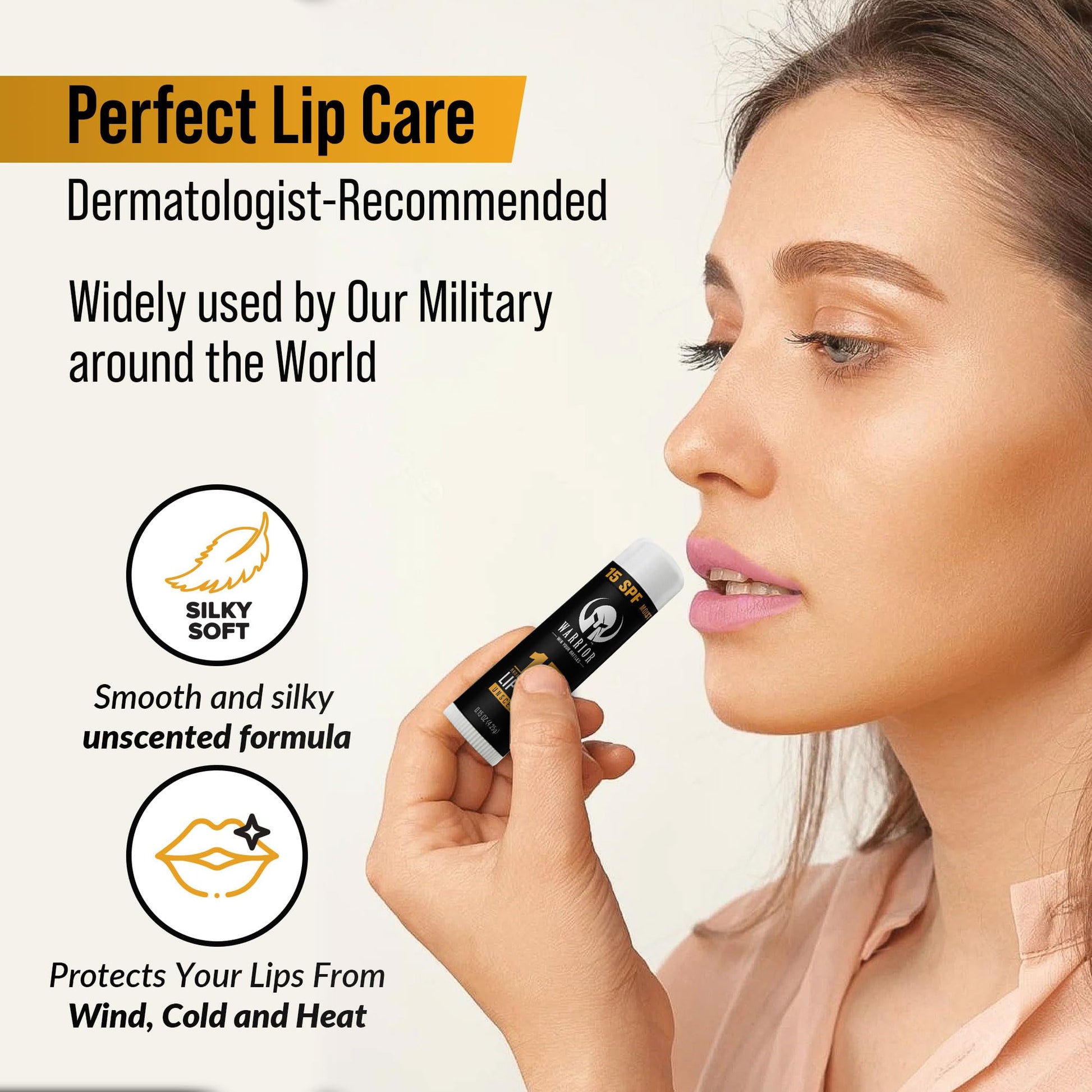 Beeswax based lip sunscreen product shot