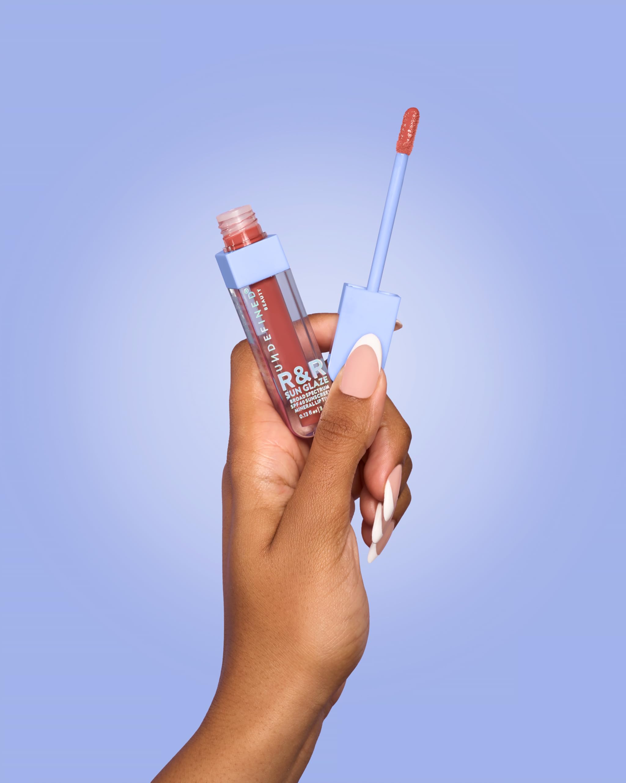 Undefined mineral lip sunscreen oil texture swatch