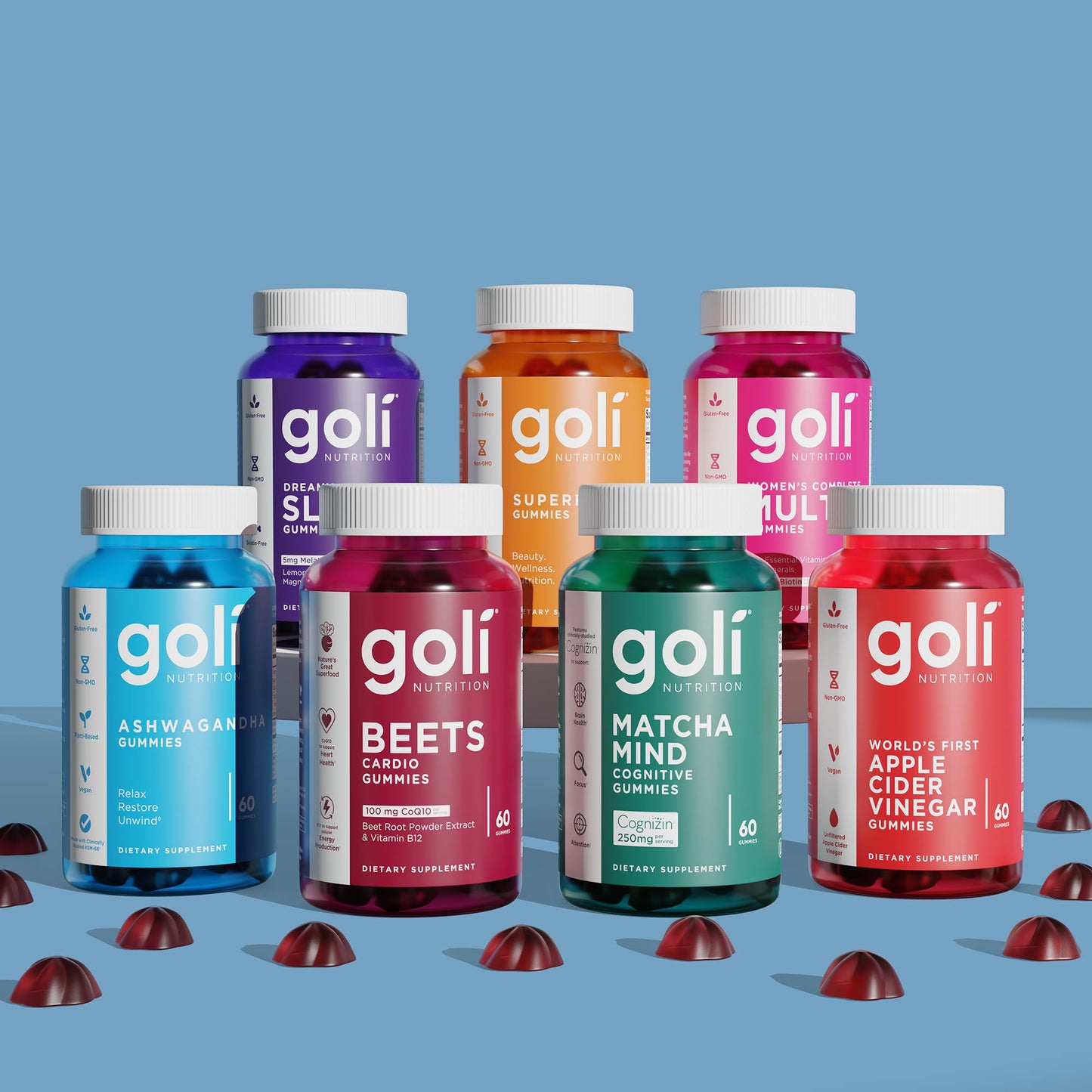 Side profile of Goli Matcha Mind cognitive supplement