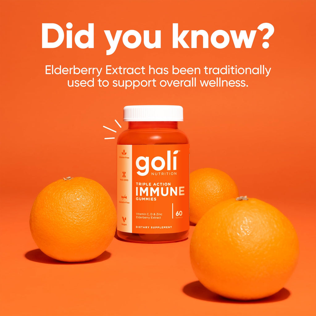 Goli nutrition triple action defense gummies with vitamin c and zinc