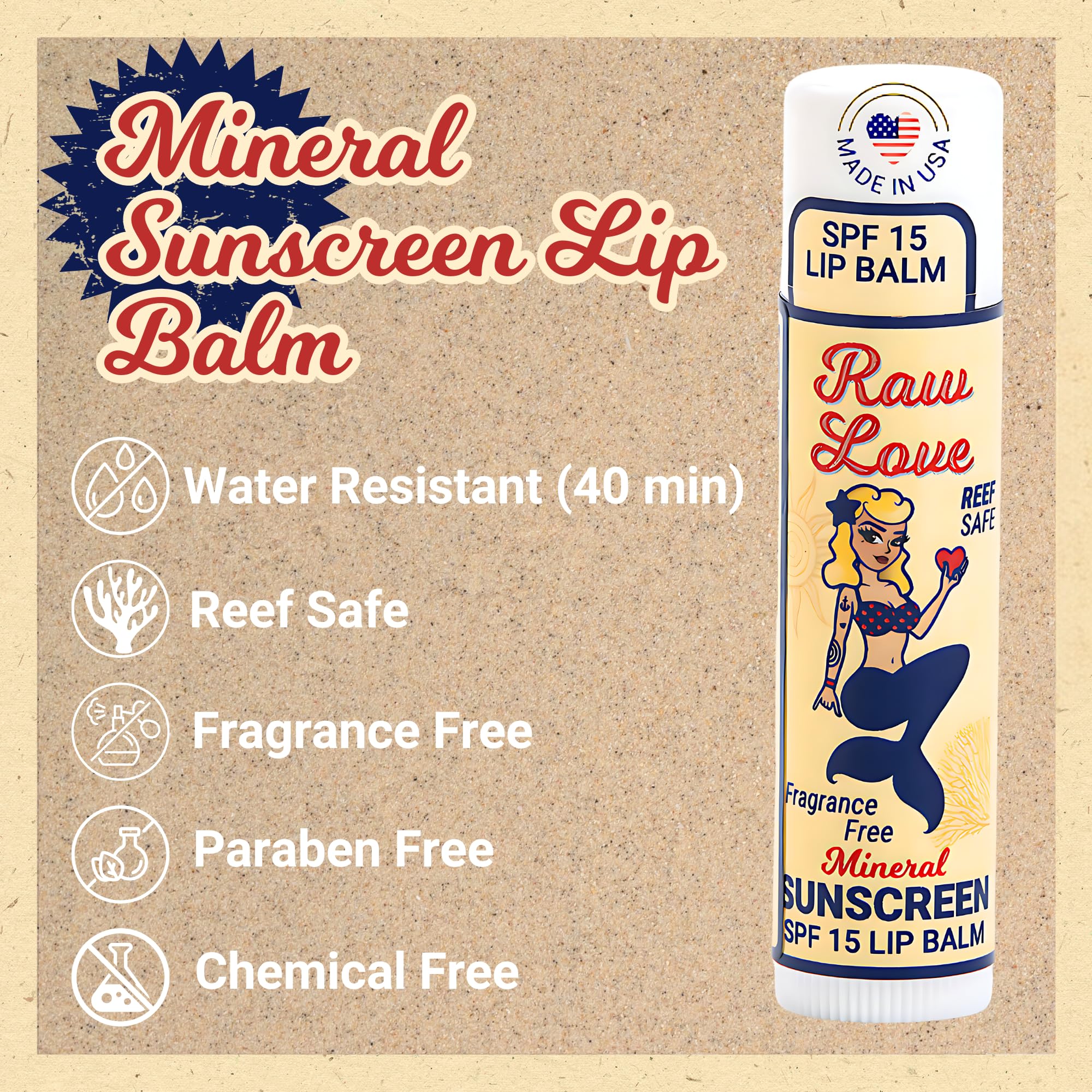 Raw Love natural lip care stick for outdoor protection