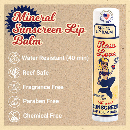 Raw Love natural lip care stick for outdoor protection