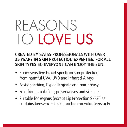 Close up of Ultrasun lip balm packaging for sensitive lips