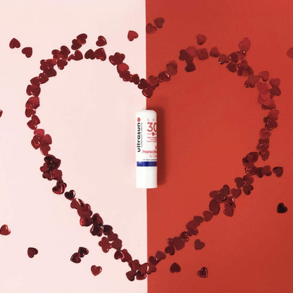 Ultrasun SPF 30 lip treatment tube showing size and branding