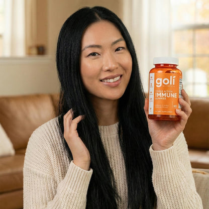 Goli triple action immunity gummies containing echinacea turmeric and ginger