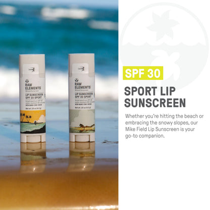 Raw Elements SPF 30 mineral lip balm 2 pack packaging
