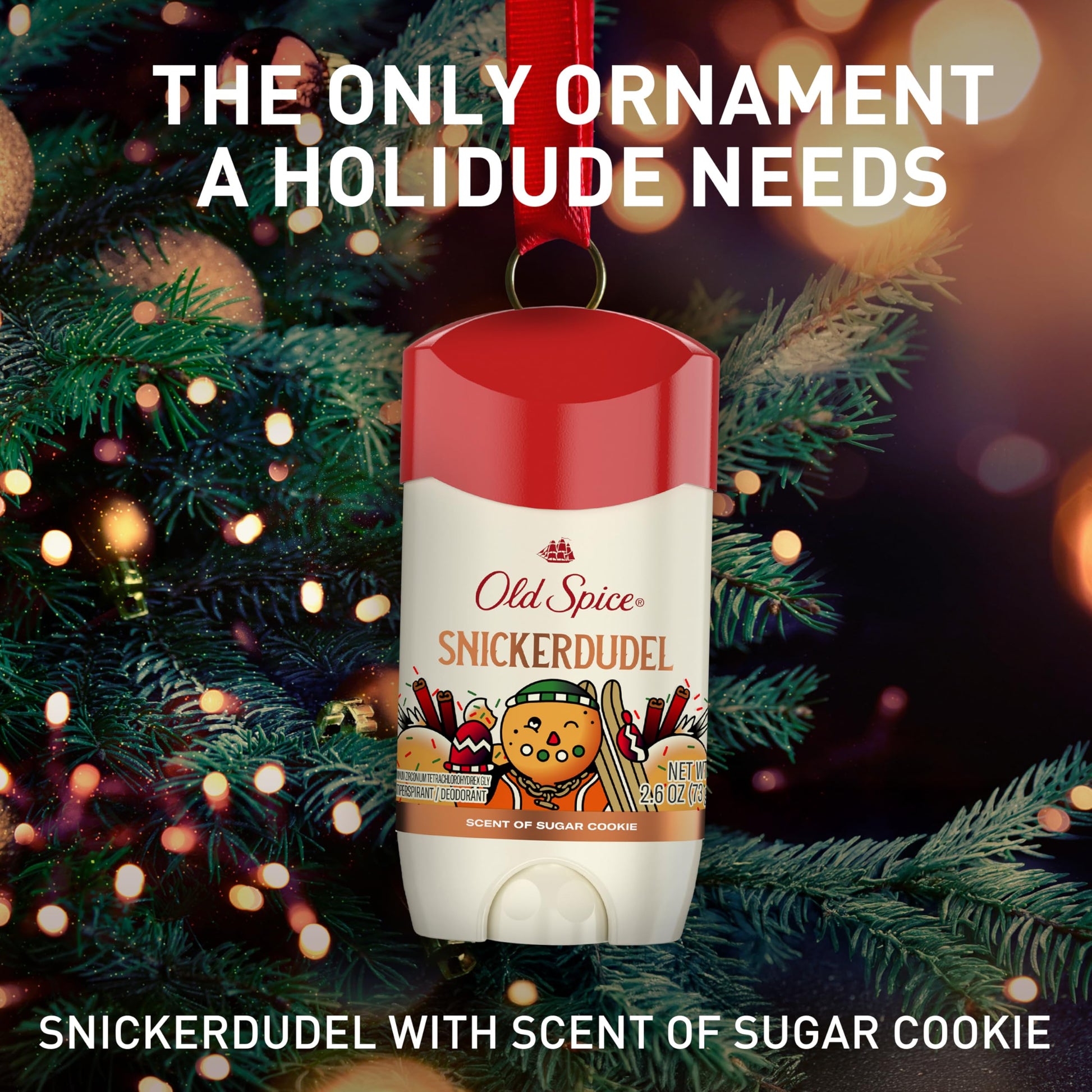 Back label of Old Spice antiperspirant showing ingredients