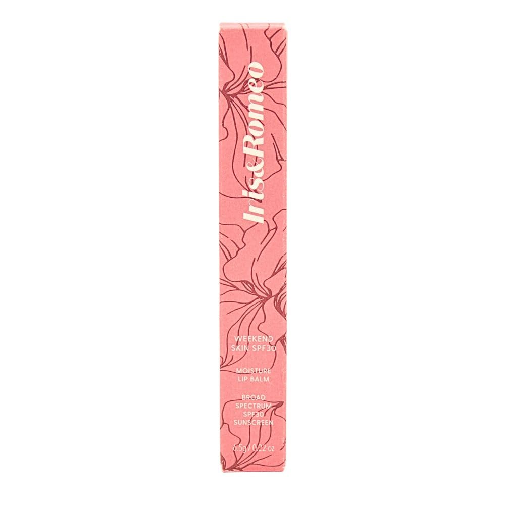 Close up of Iris and Romeo lip balm texture and finish
