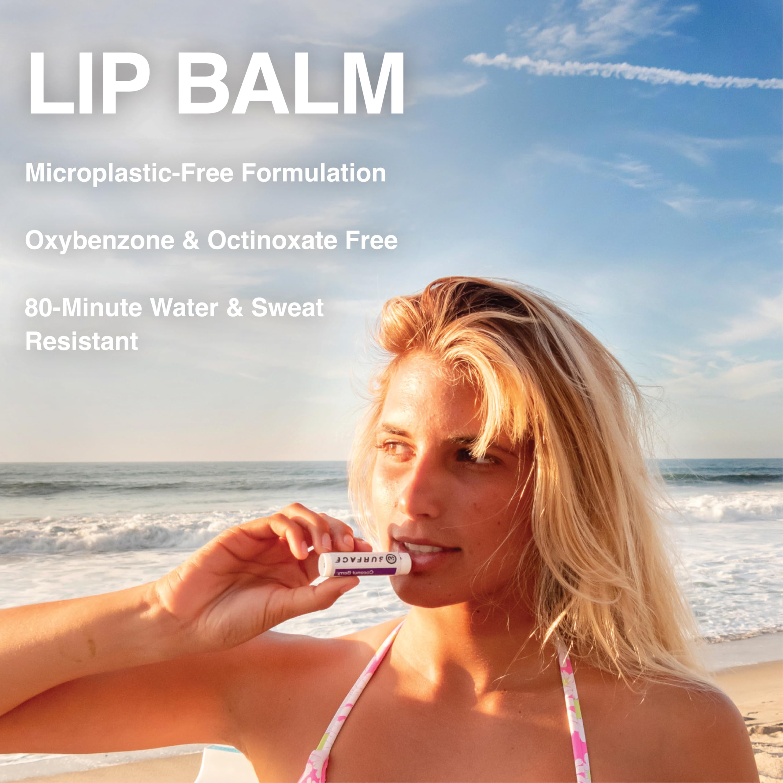Side profile of Surface Sun Systems sunscreen lip balm