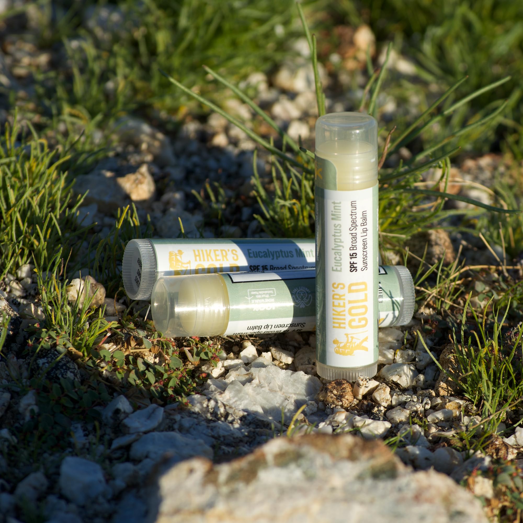 Top view of Hiker's Gold Eucalyptus Mint 3-pack set
