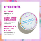 Good molecules eye patches applied under eyes model