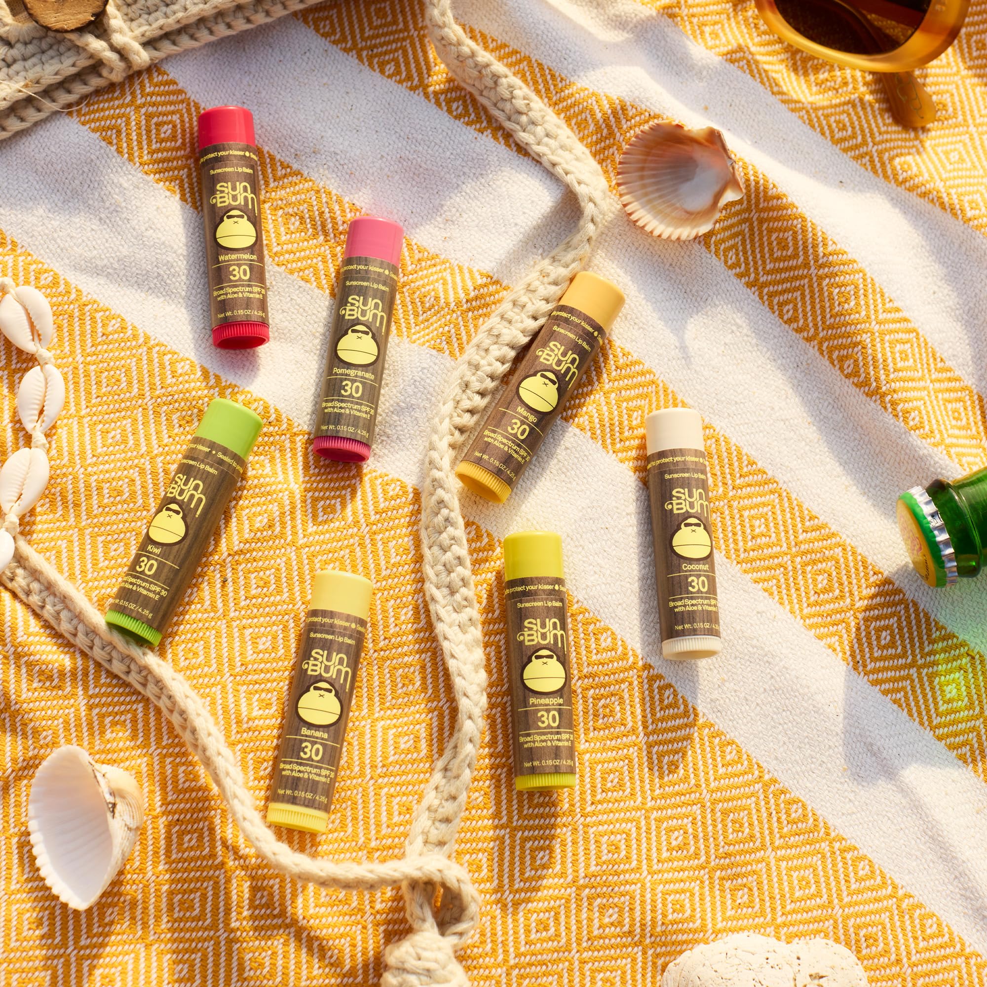 Sun Bum lip balm SPF 30 applying on skin