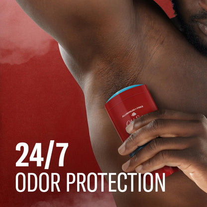 Authentic Old Spice Captain scent premium packaging showing active ingredients