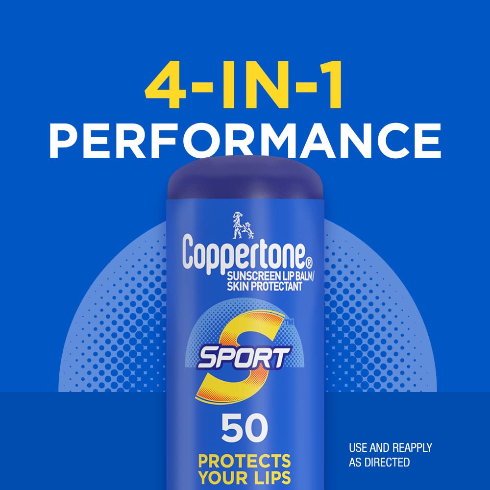 Coppertone Sport sunscreen lip balm size reference