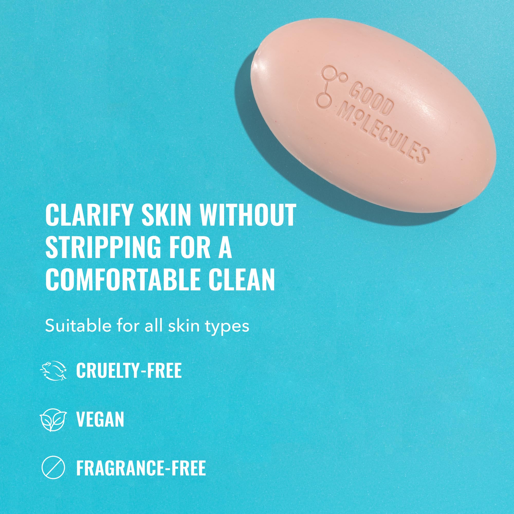 Good Molecules soap free cleansing bar with salicylic acid for acne