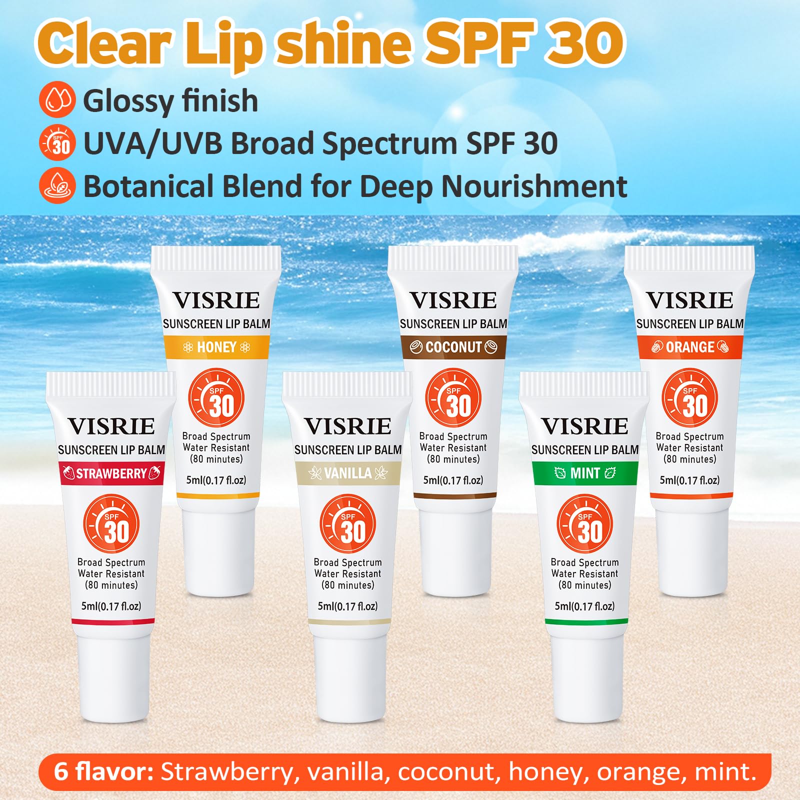 Travel-friendly SPF 30 lip sunscreen bulk pack