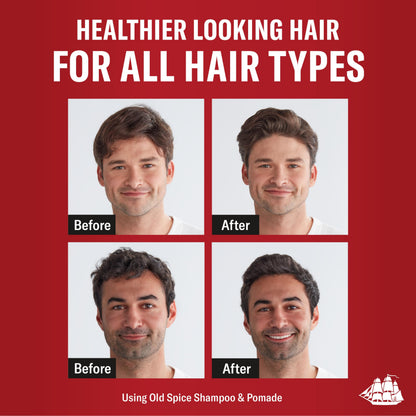 Close up of Old Spice 2-in-1 clarifying shampoo for men