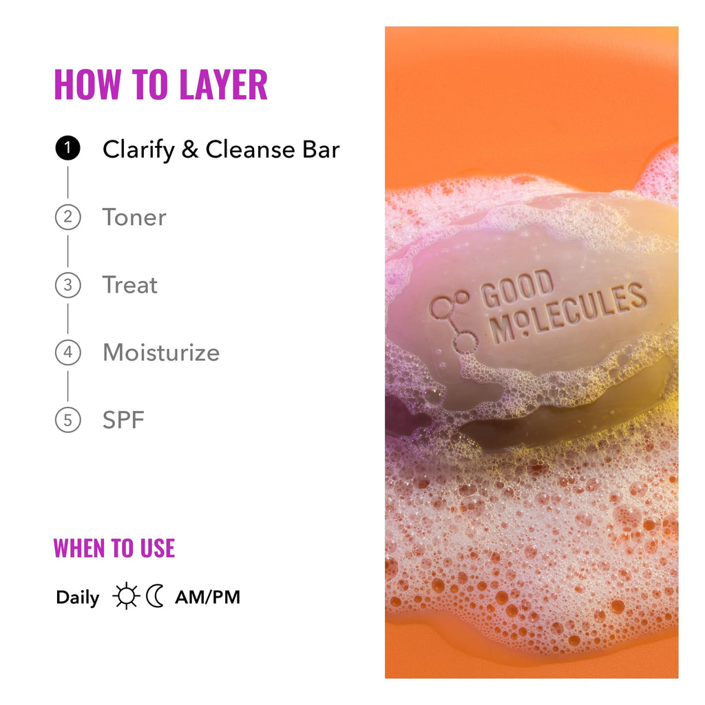 Good Molecules tea tree oil cleansing bar lifestyle application