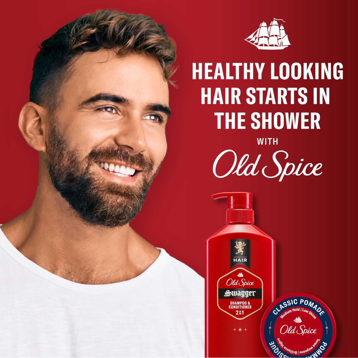 Back label view of Old Spice Swagger shampoo ingredients list