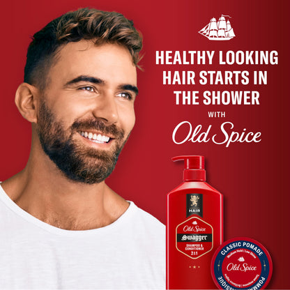Back label view of Old Spice Swagger shampoo ingredients list