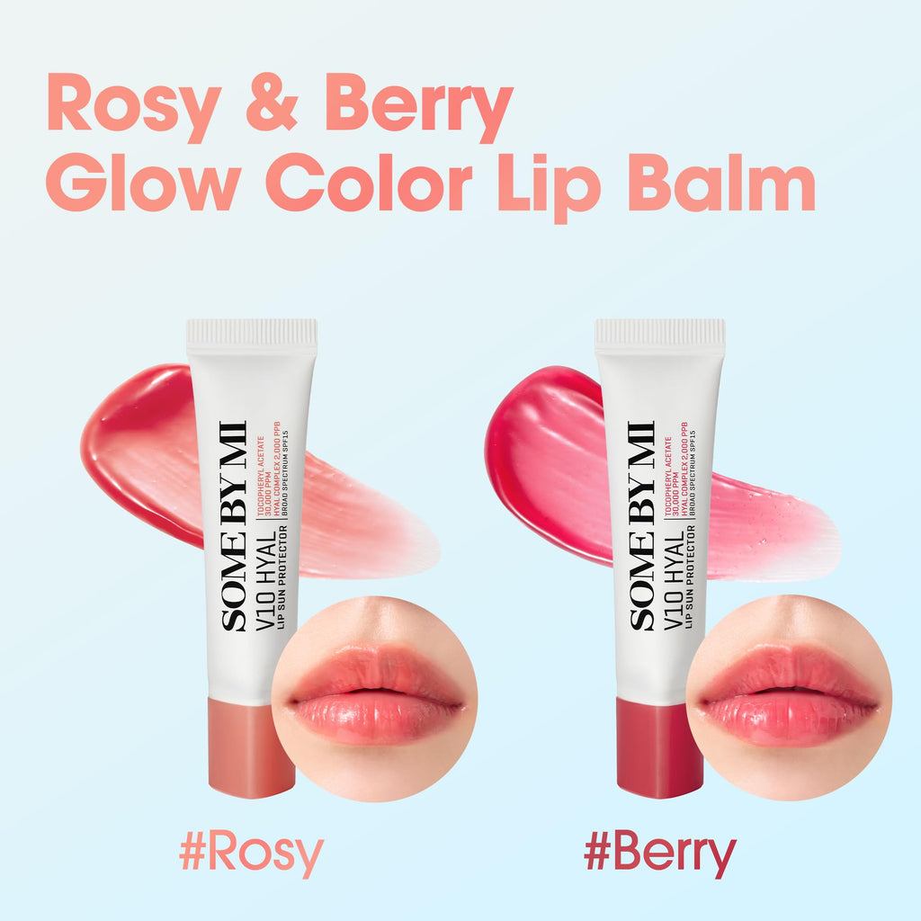Some By Mi V10 Hyal Lip Sun Protector Rosy side angle view