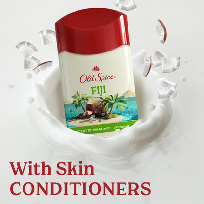 Close up look of Old Spice dry feel men antiperspirant cap and turning dial.