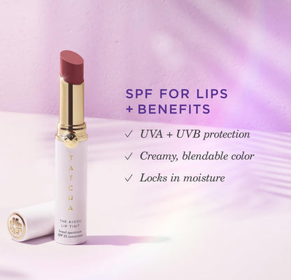 Close up of Tatcha The Kissu Lip Tint texture and applicator