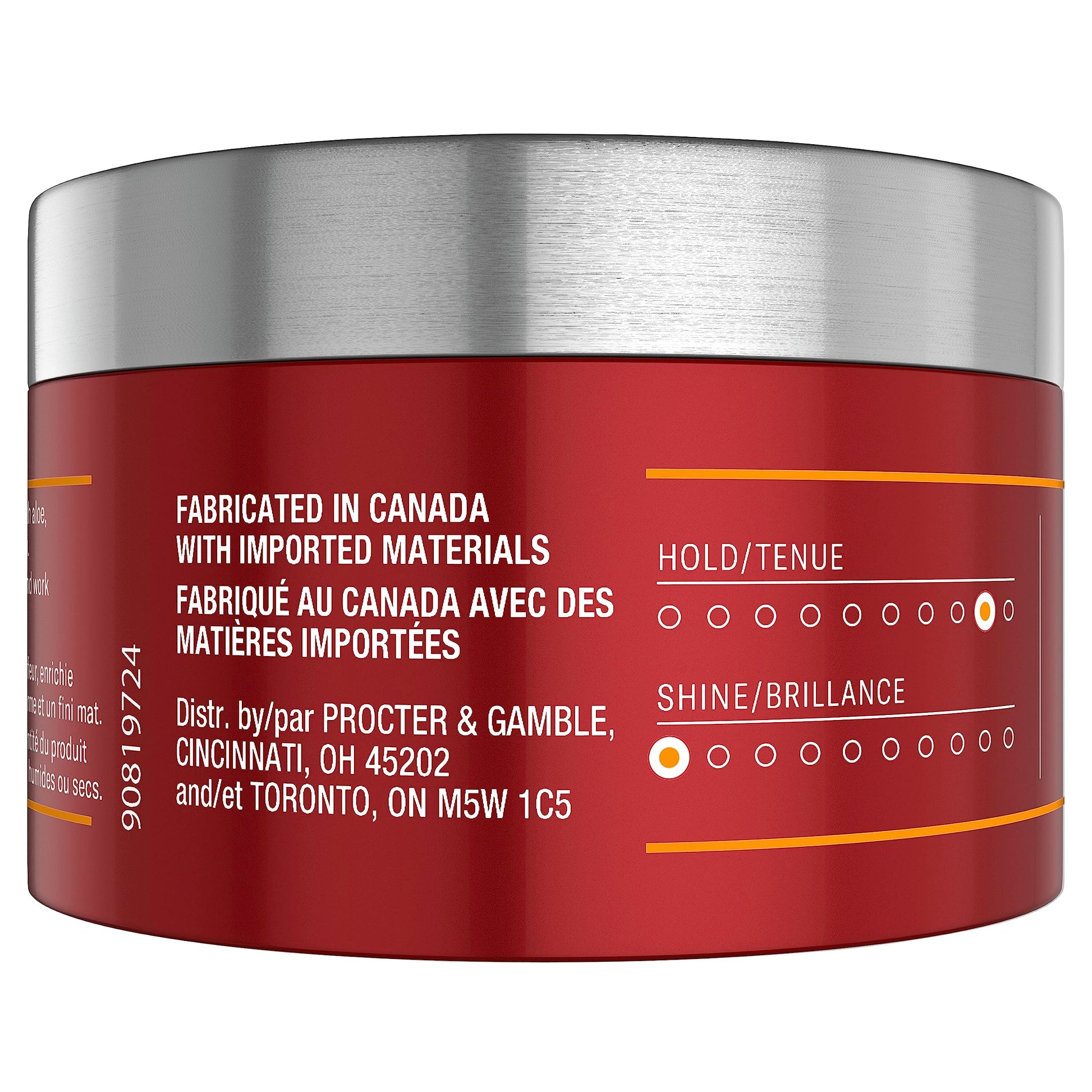 Close up of Old Spice high hold matte finish hair putty