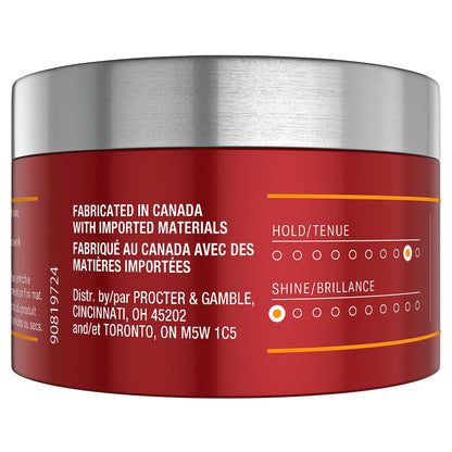Close up of Old Spice high hold matte finish hair putty