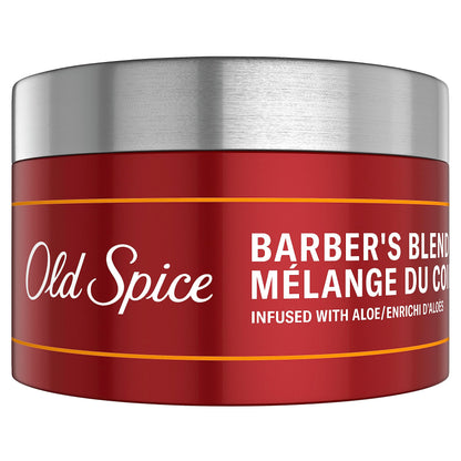 Open container of Old Spice hair putty texture
