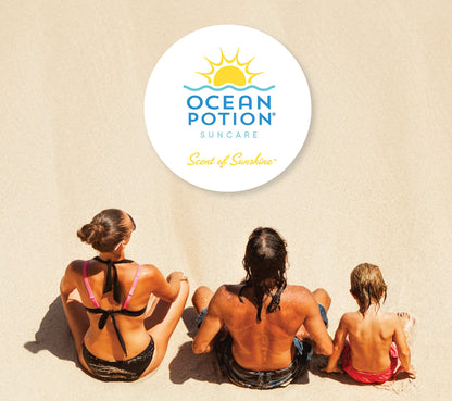Back of Ocean Potion lip balm packaging showing ingredients and usage