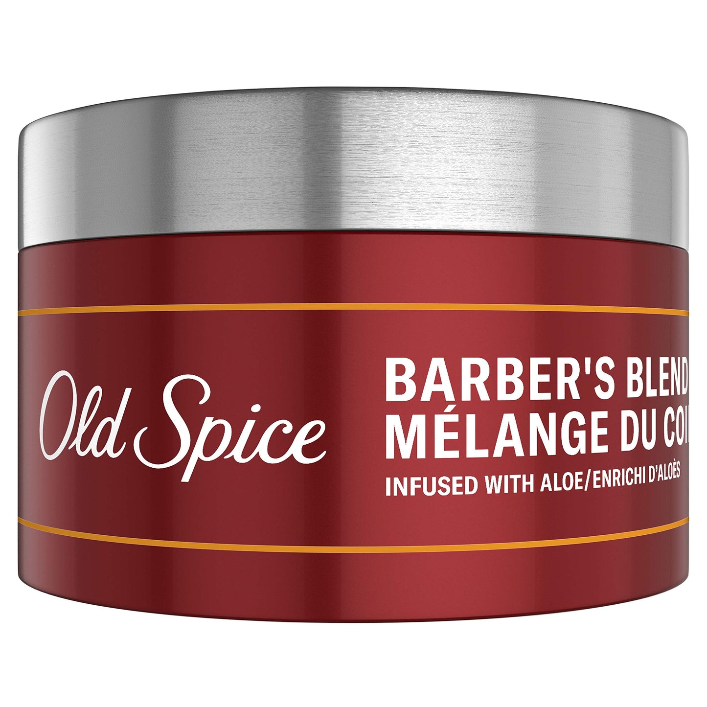 Old Spice barber blend aloe infused hair putty packaging side view