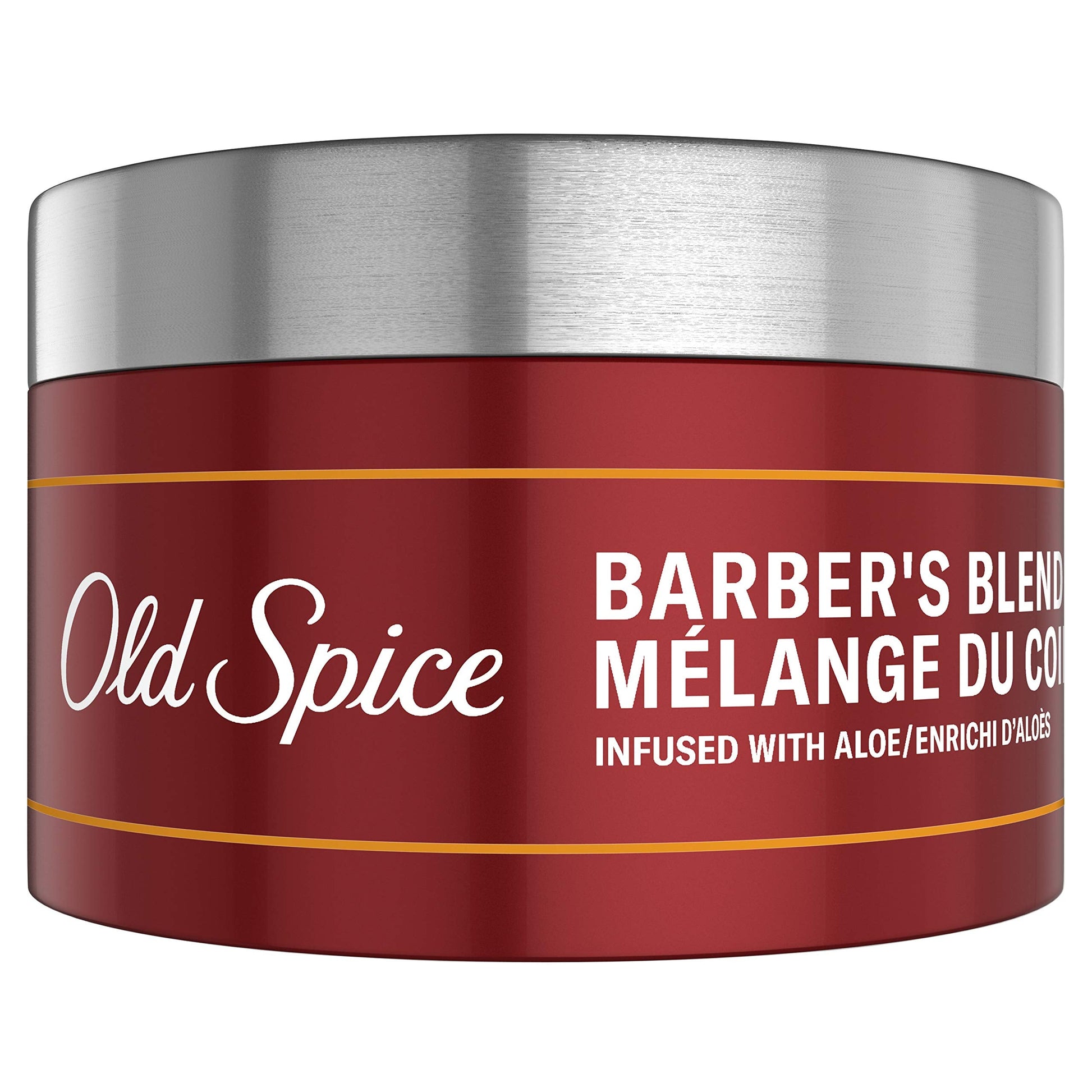 Old Spice barber blend aloe infused hair putty packaging side view