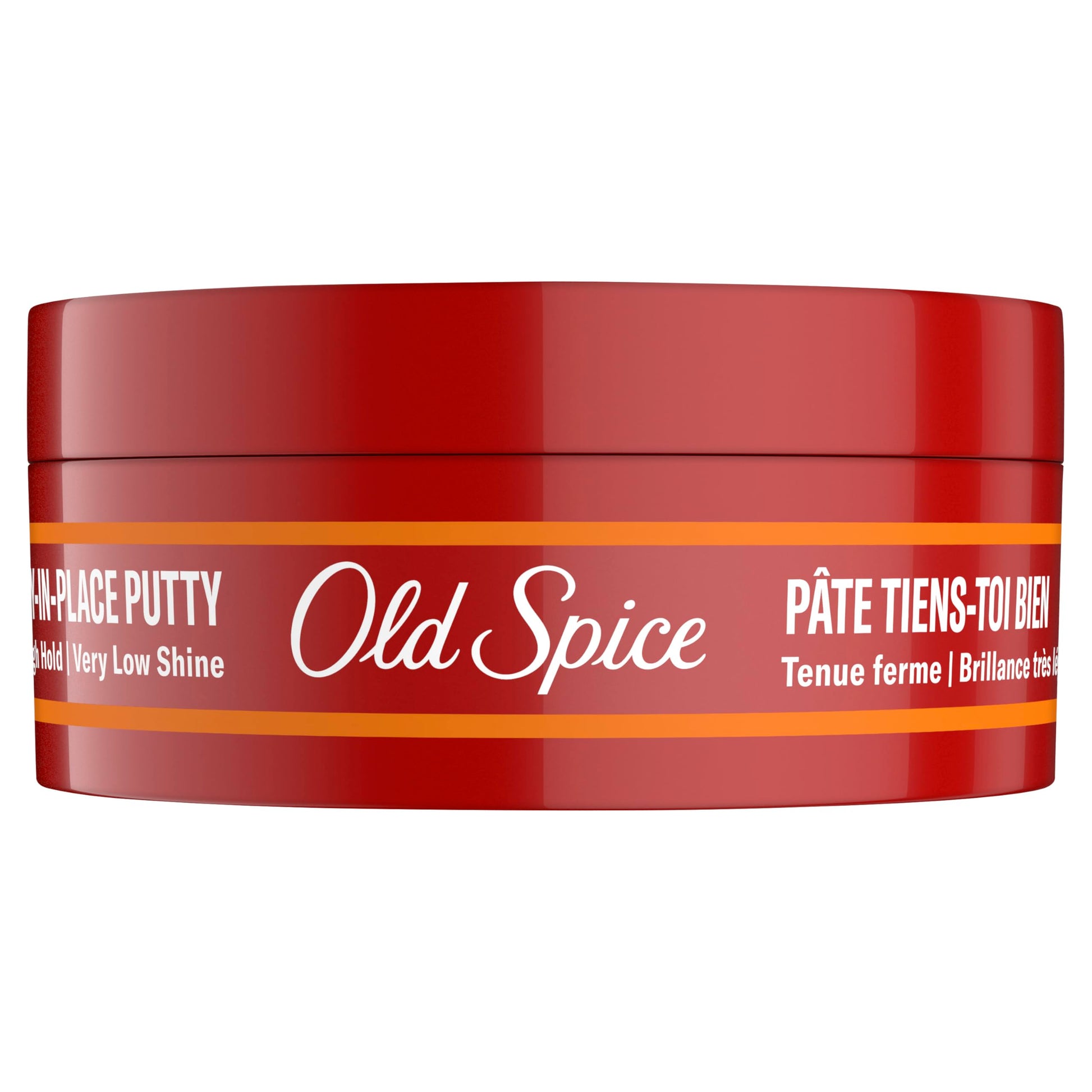 Detailed label view of Old Spice Stay-In-Place Putty