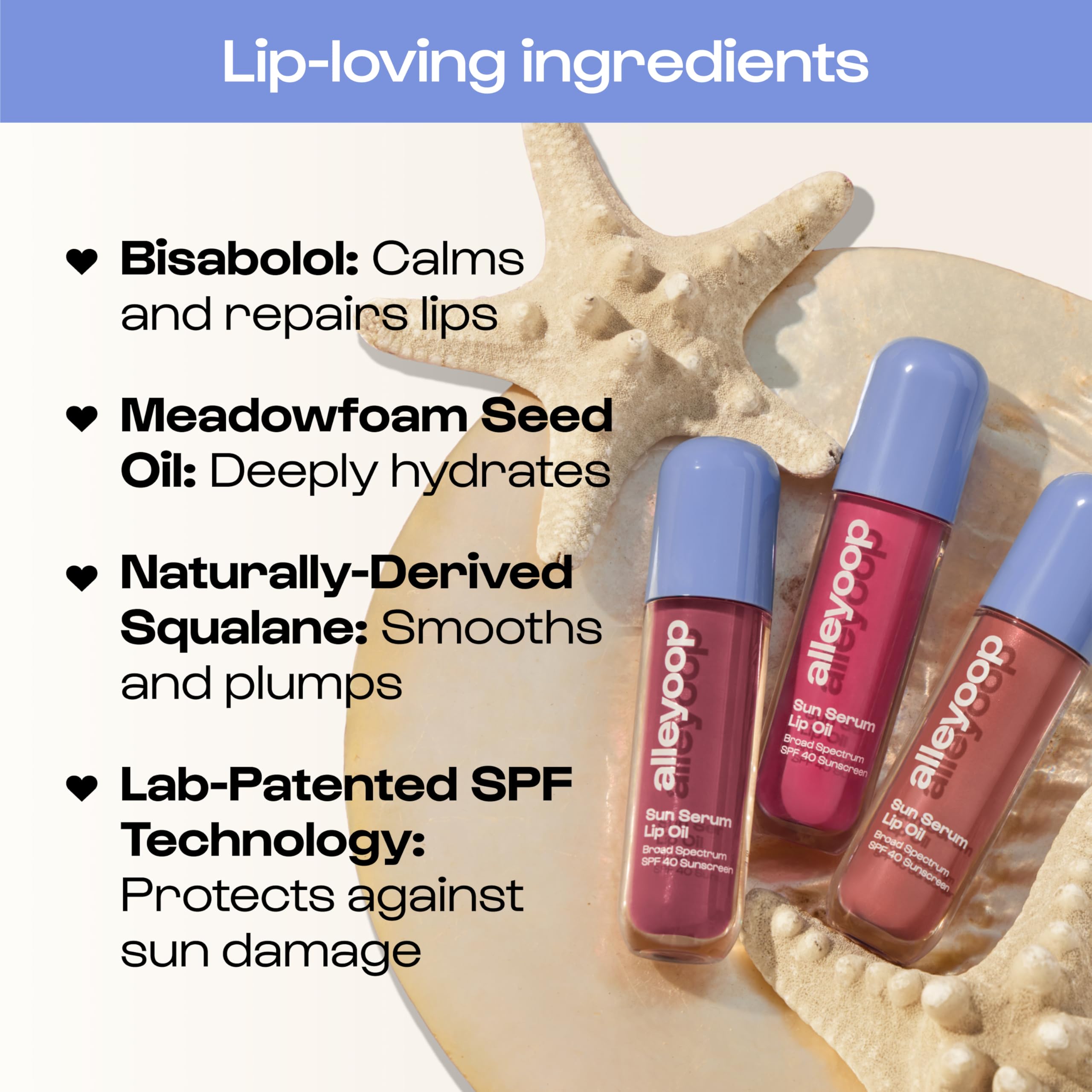 Alleyoop lip serum Hazy shade bottle close up