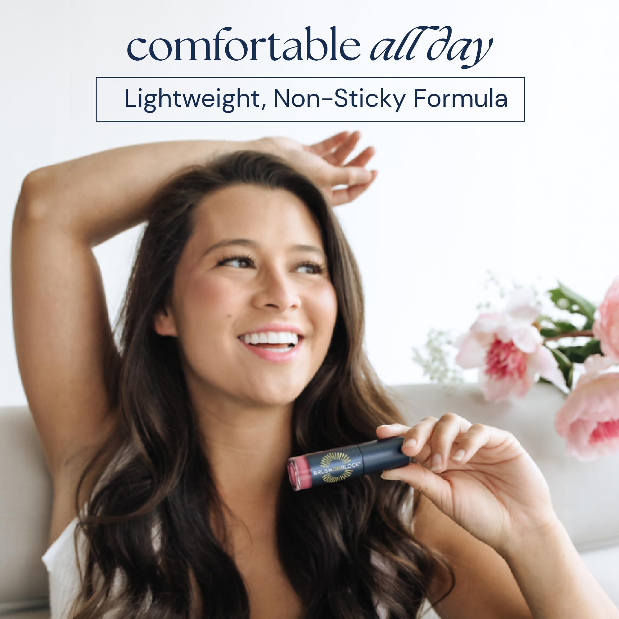 Brush On Block Fig lip oil applicator showing sheer tint