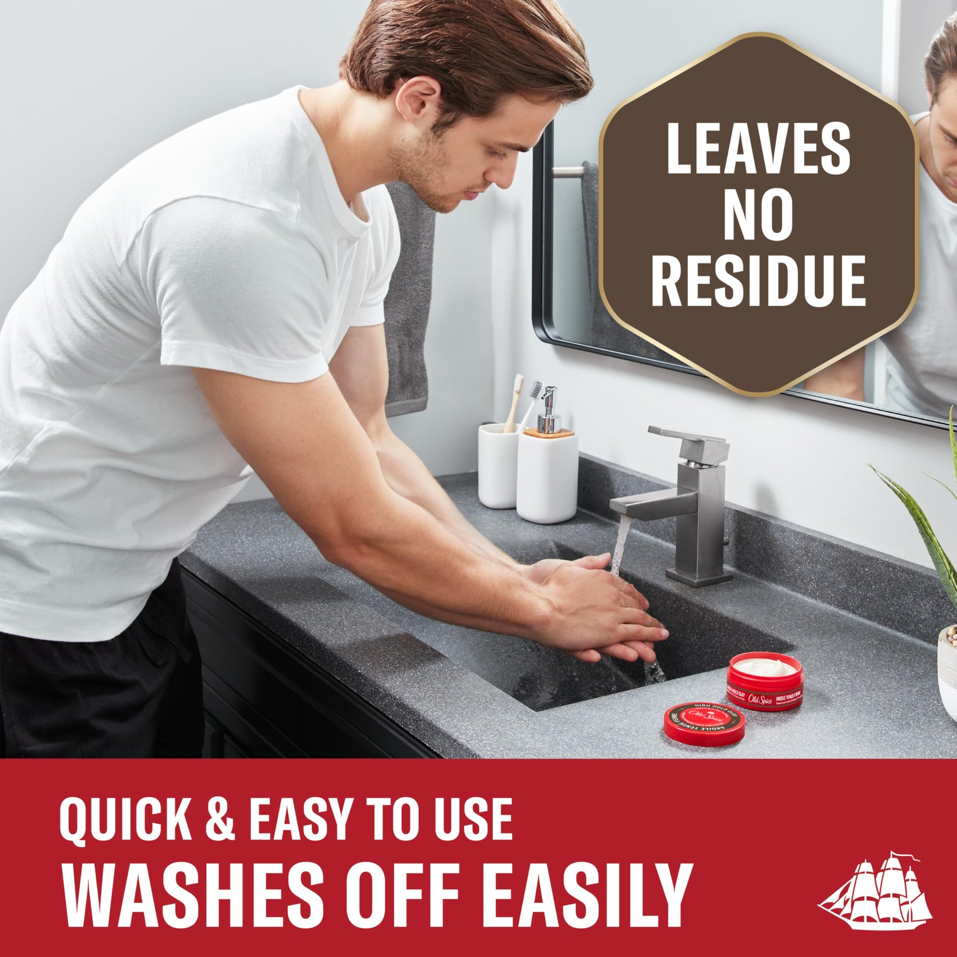 Old Spice low shine high hold clay for short hair styles